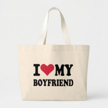 Eu amo meu namorado bolsa para compras