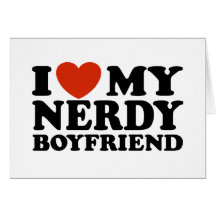 Eu amo meu namorado Nerdy Cartão
