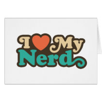 Eu amo meu nerd cartões