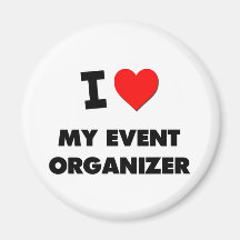 Eu amo meu organizador do evento imã