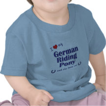 Eu amo meu pônei alemão da equitação (o pônei fême tshirt