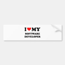 Eu amo meu programador de software adesivo