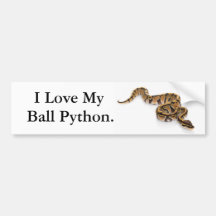 Eu amo meu Python. da bola Adesivo