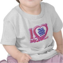 Eu amo meu rosa/roxo de BFF T-shirts