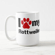 Eu amo meu Rottweiler Canecas