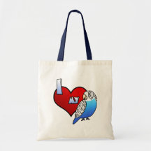 Eu amo meu saco de Budgie Bolsa Para Compra