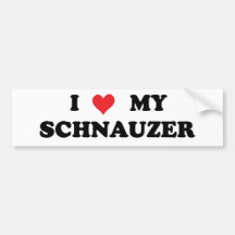 Eu amo meu Schnauzer Adesivo