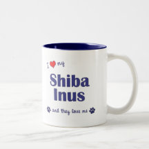Eu amo meu Shiba Inus (os cães múltiplos) Caneca