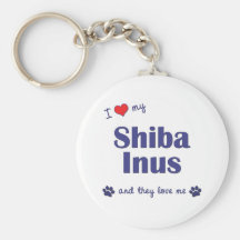 Eu amo meu Shiba Inus (os cães múltiplos) Chaveiros