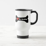 Eu amo meu Sleddog - osso de cão Caneca