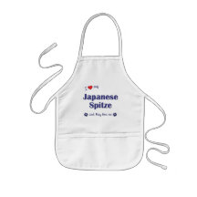 Eu amo meu Spitze japonês (os cães múltiplos) Avental