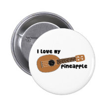 Eu amo meu Ukulele do abacaxi Botons