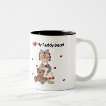 Eu amo meu urso de ursinho canecas