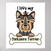 Eu amo meu yorkshire terrier impressão