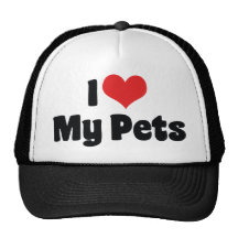Eu amo meus animais de estimação bonés
