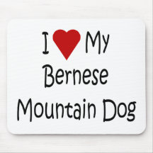 Eu amo meus presentes do amante do cão de montanha mousepad