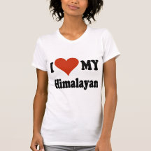 Eu amo meus presentes e roupa Himalaias do gato Camisetas
