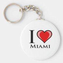 Eu amo Miami Chaveiros