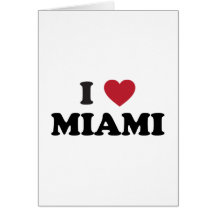 Eu amo Miami Florida Cartão