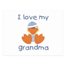 Eu amo minha avó (o menino ducky) cartoes postais