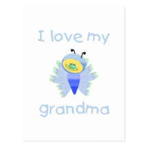 Eu amo minha avó (o menino flutterby) cartão postal