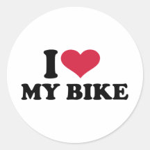Eu amo minha bicicleta da bicicleta adesivos redondos