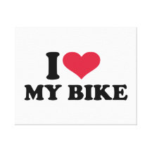 Eu amo minha bicicleta da bicicleta impressão em tela canvas