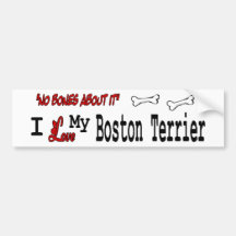 Eu amo minha Boston Terrier Adesivos