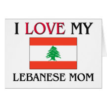 Eu amo minha mamã libanesa cartões