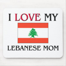 Eu amo minha mamã libanesa mouse pads