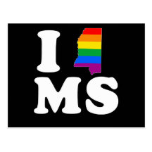 EU AMO MISSISSIPPI ALEGRE -- BRANCO - .png Cartao Postal