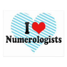 Eu amo Numerologists Cartões Postais