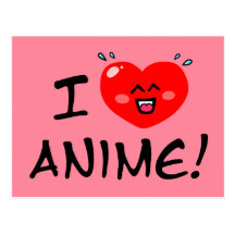 Eu amo o Anime Cartão Postal