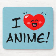 Eu amo o Anime Mousepad