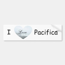 Eu amo o autocolante no vidro traseiro de Pacifica Adesivo