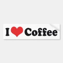 Eu amo o autocolante no vidro traseiro do café adesivo