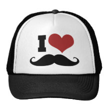Eu amo o bigode bonés
