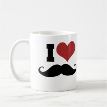 Eu amo o bigode caneca