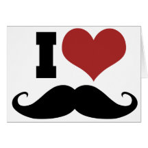 Eu amo o bigode cartão