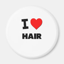 Eu amo o cabelo imãs