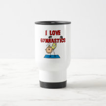 Eu amo o camiseta e os presentes da ginástica caneca