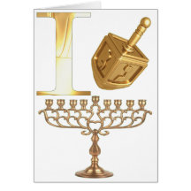 Eu amo o cartão de Chanukah