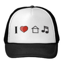 Eu amo o chapéu da música da casa bones