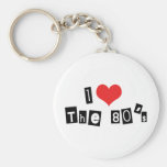 Eu amo o chaveiro do anos 80
