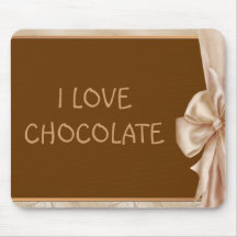 Eu amo o chocolate mousepads