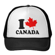 Eu amo o coração Canadá Boné