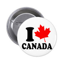 Eu amo o coração Canadá Pins