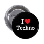 Eu amo o costume do coração de Techno personalizad Botons