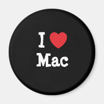 Eu amo o costume do coração do Mac personalizado Imãs