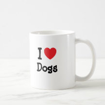 Eu amo o costume do coração dos cães personalizado caneca